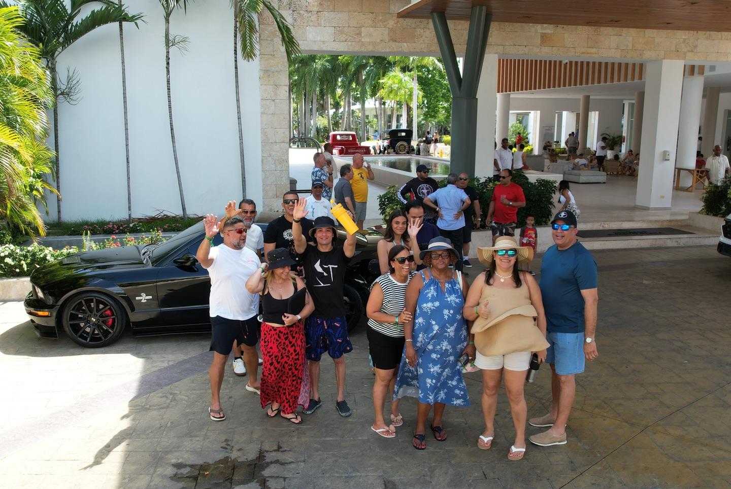 Family enjoying a club event together